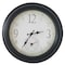 Springfield Taylor Decorative Clock/Thermometer Plastic Black 14 in. 6740 - alternate 1